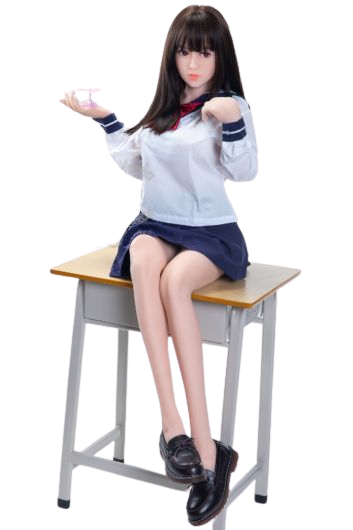 sexy student sex doll aki sitting on table